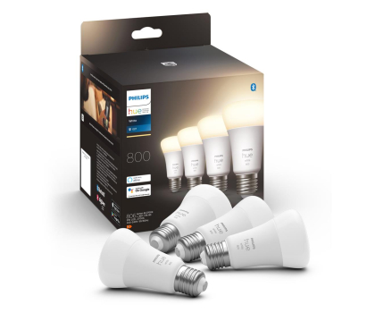 Inteligentne oświetlenie Philips Hue White Inteligentna Żarówka 4xE27 800lm